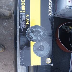 Kickers 6-3/4" 300W Coaxial Car Speakers - Black & Yellow Packaging Make Offers